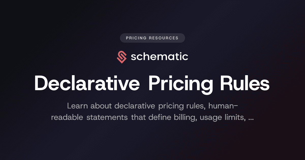 Declarative Pricing Rules