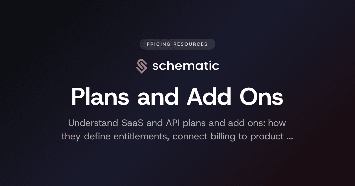 Plans and Add Ons