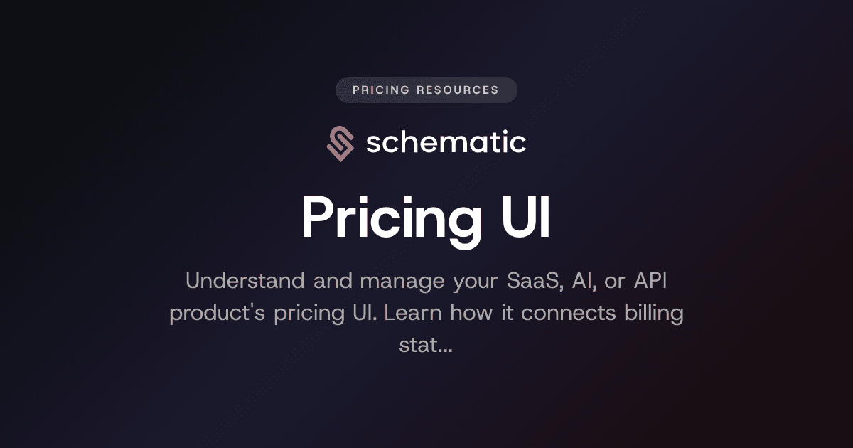 Pricing UI