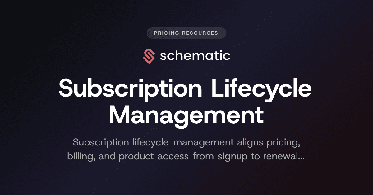 Subscription Lifecycle Management