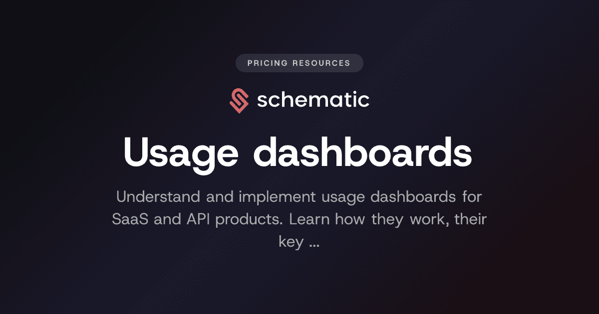 Usage dashboards