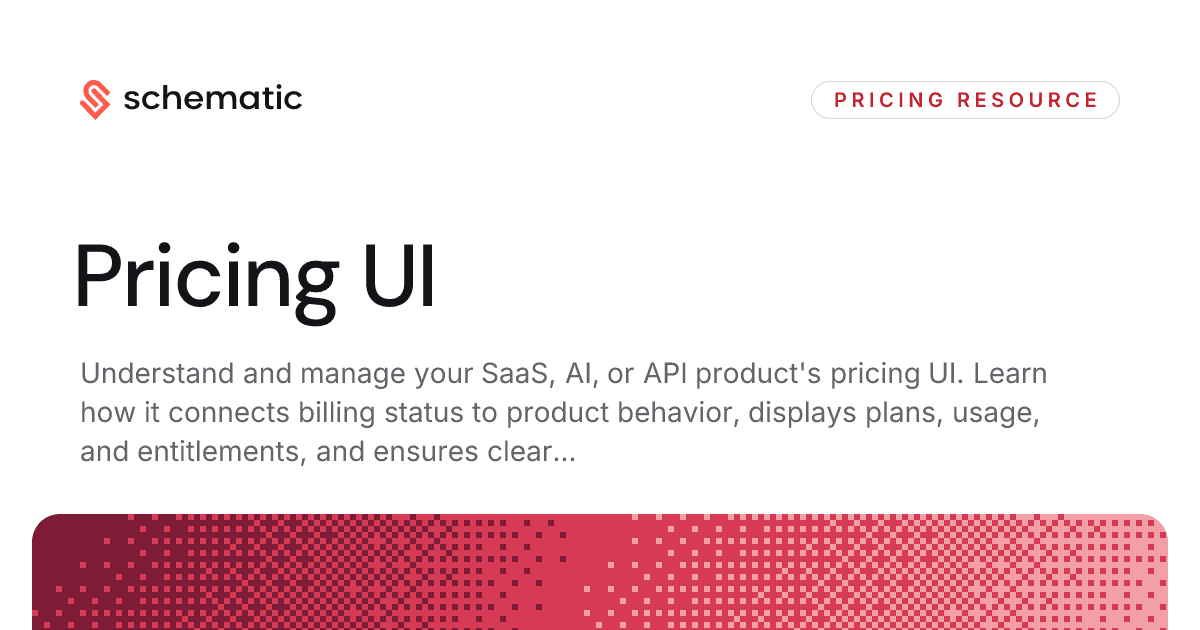 Pricing UI