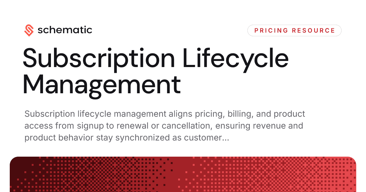 Subscription Lifecycle Management