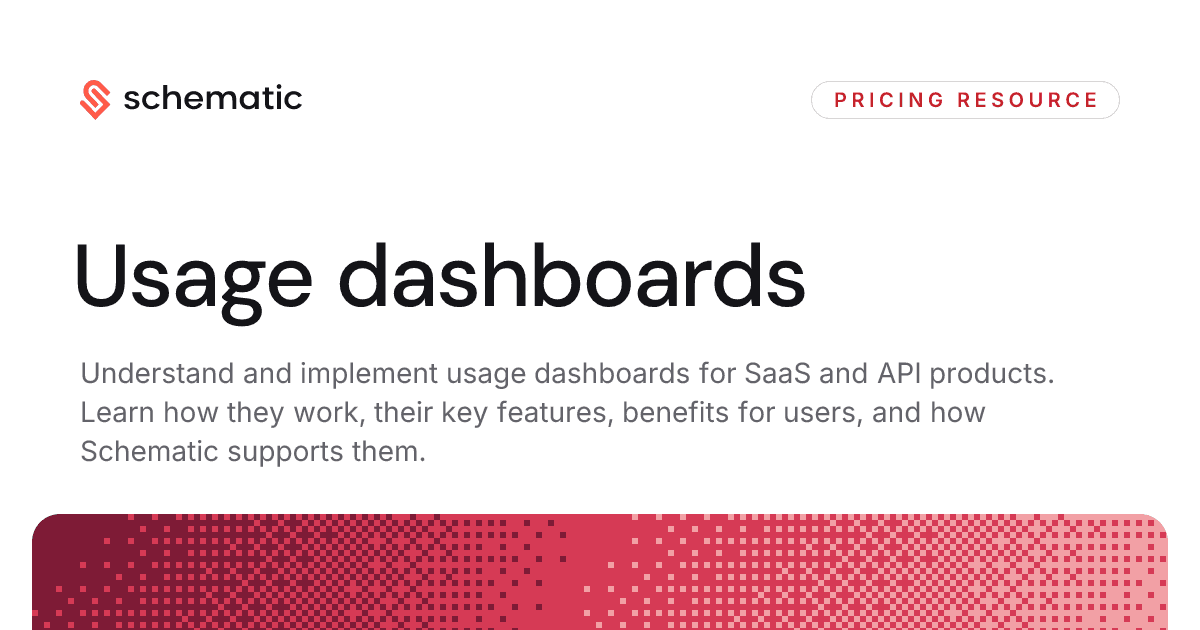 Usage dashboards
