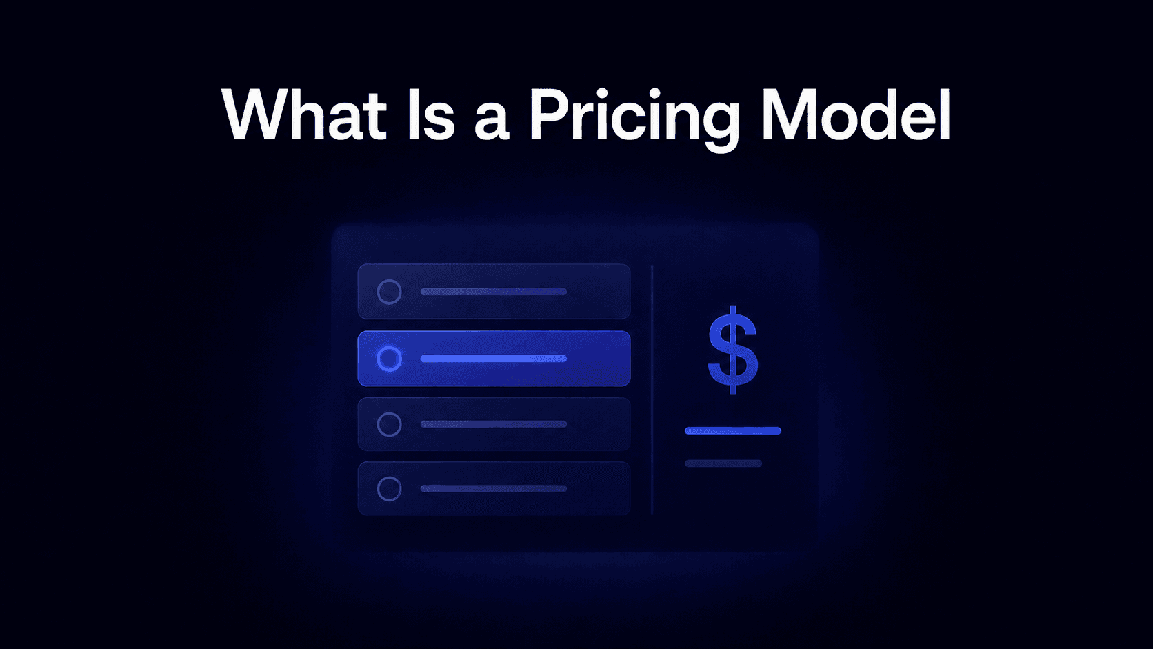 What is a pricing model