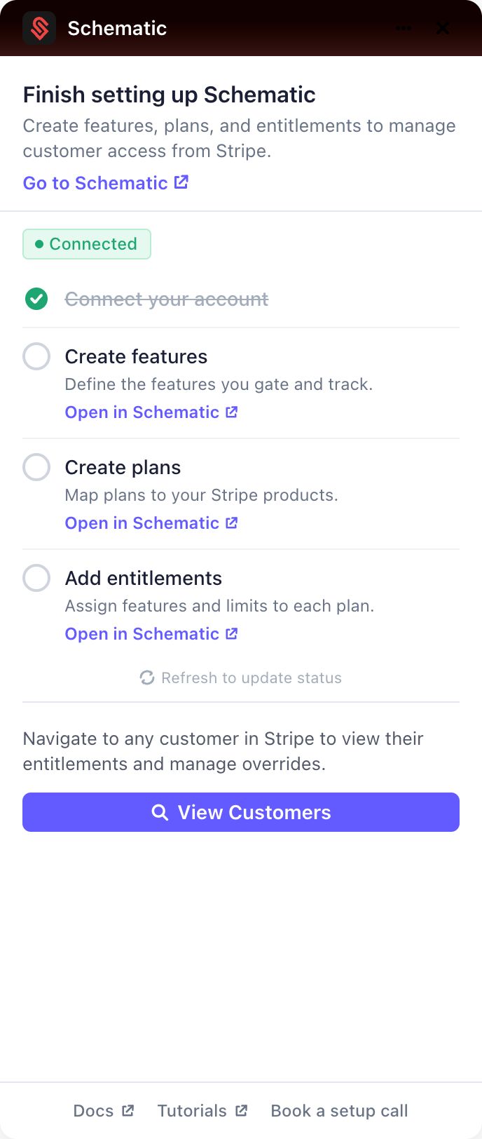 Stripe App setup step 2